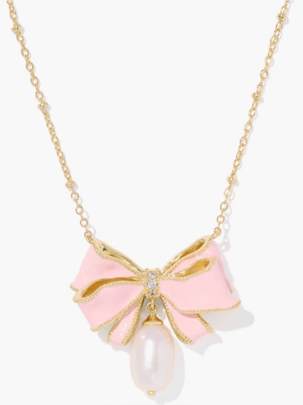 Kendra Scott x LoveShackFancy Pearl Bow Necklace